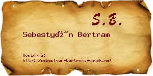Sebestyén Bertram névjegykártya